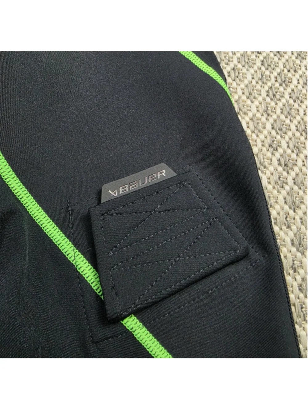 Bauer Core 1.0 Compression Jock Pants XS Hockey Base Layer Black Green